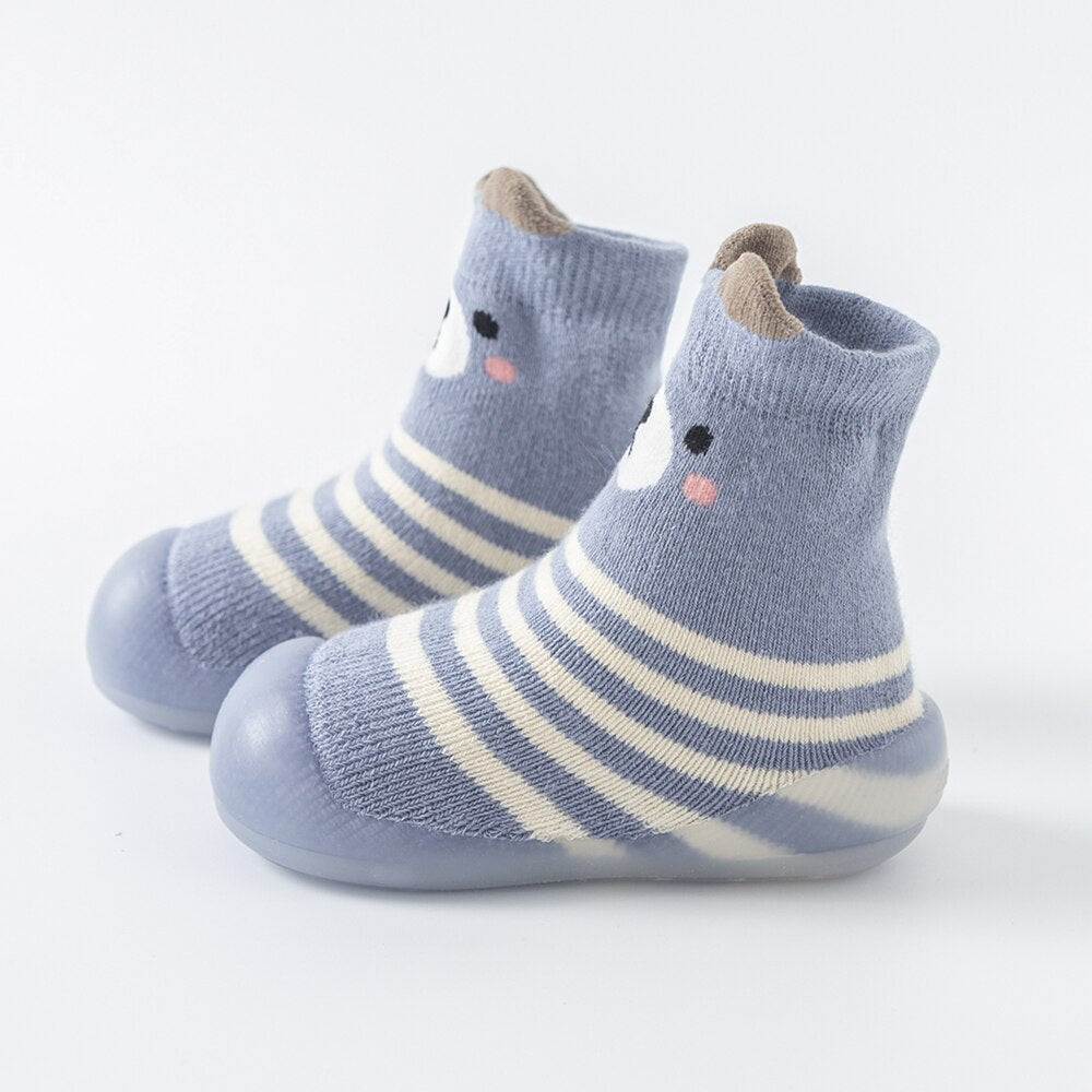 Winter Baby Sock Shoes - Blue Bear