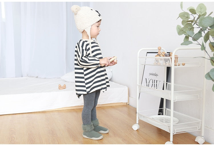 Furry Baby Sock Shoes - Green