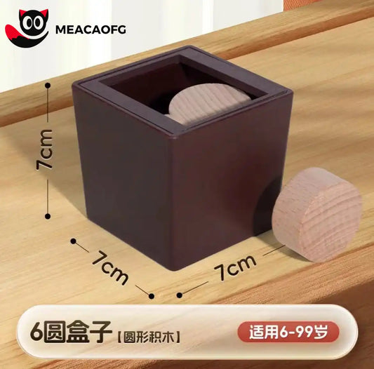 6 Round Boxes educational toys for 3 year olds-MEACAOFG