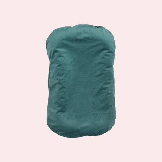 Dark-green Baby Lounger Cushion with a softly raised padded perimeter