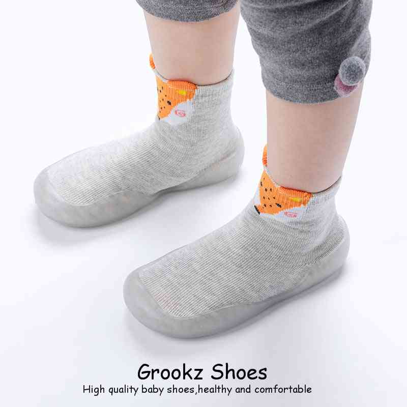 Tall Animal Sock Shoes - Gray Fox