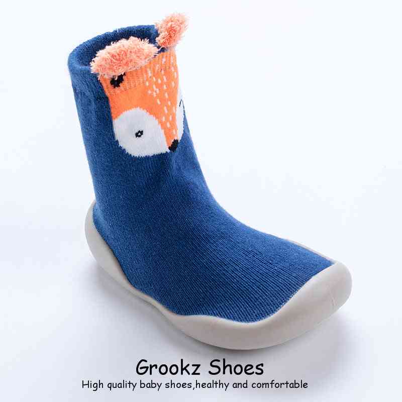Premium Baby Sock Shoes - Blue Fox