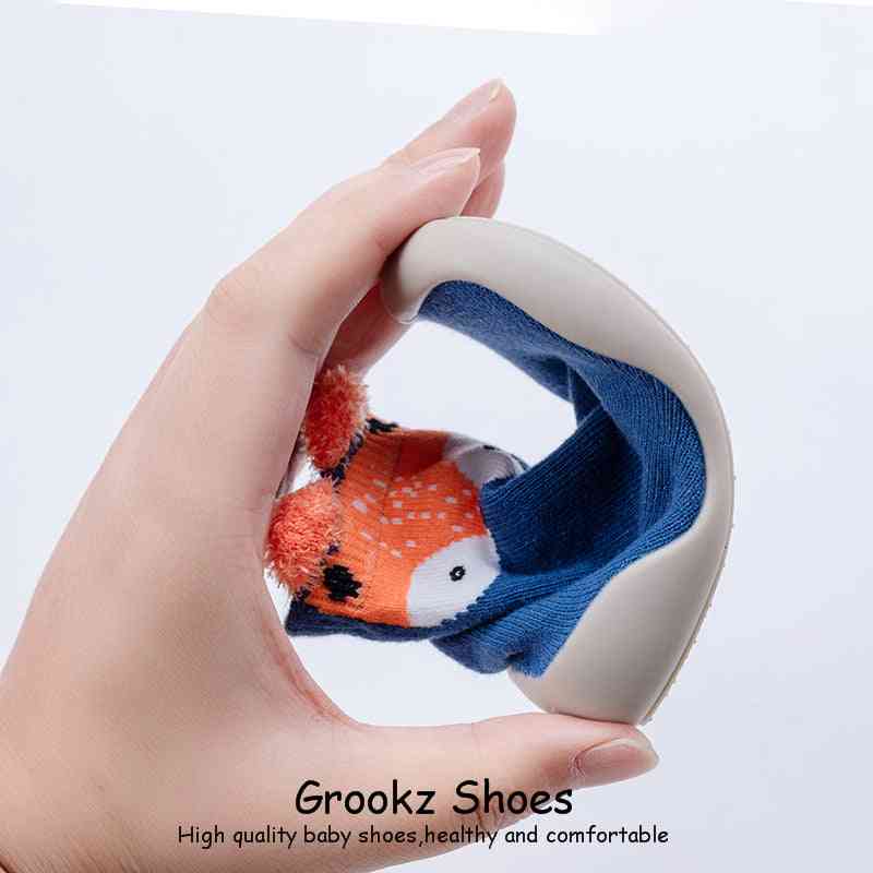 Premium Baby Sock Shoes - Blue Fox