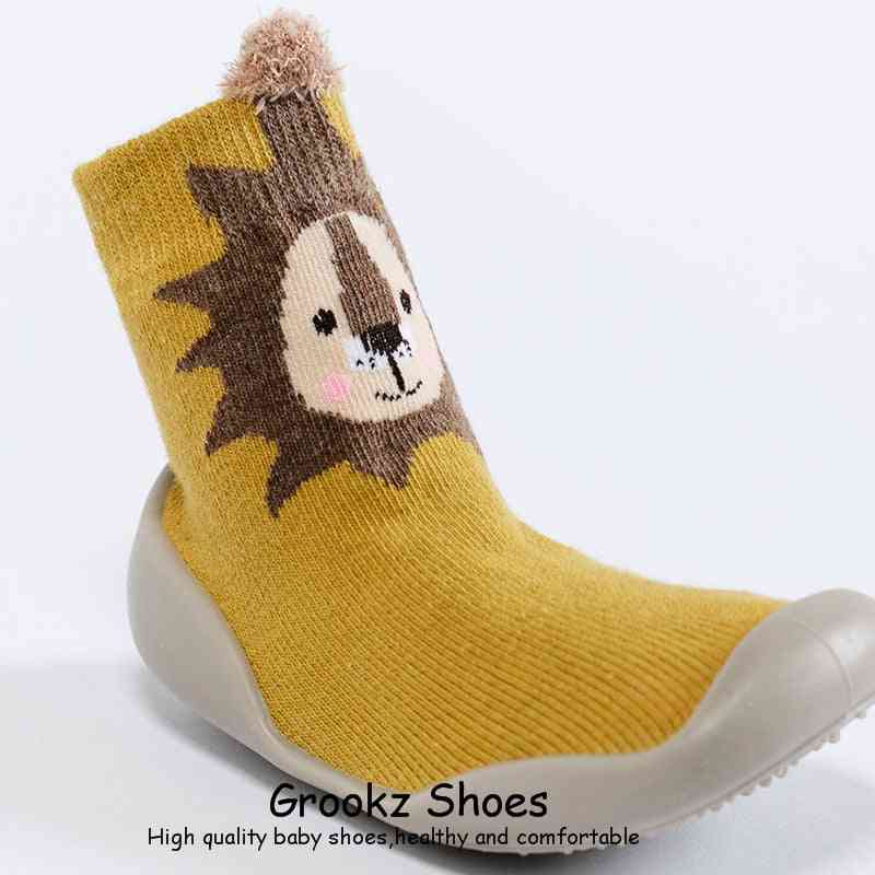 Premium Baby Sock Shoes - Yellow Lion