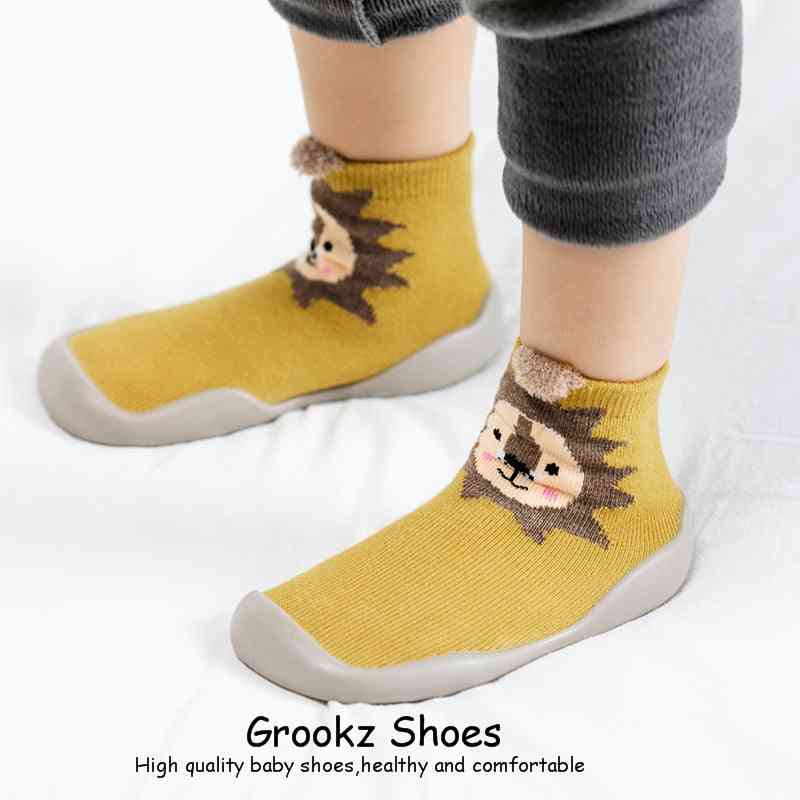 Premium Baby Sock Shoes - Yellow Lion