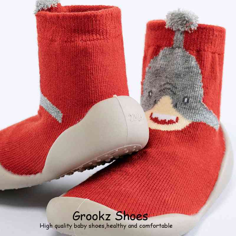 Premium Baby Sock Shoes - Red Shark