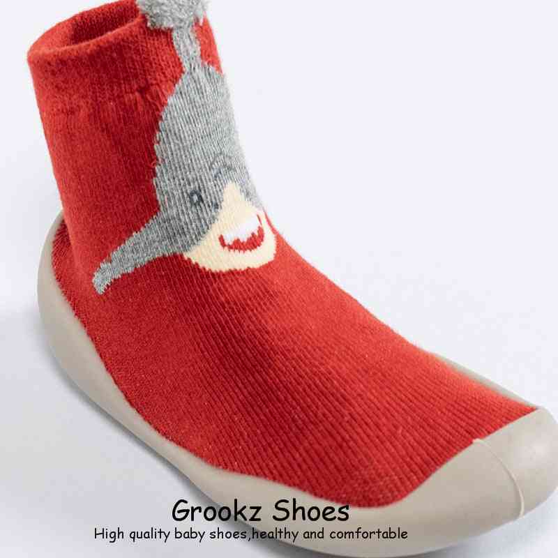 Premium Baby Sock Shoes - Red Shark