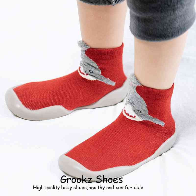 Premium Baby Sock Shoes - Red Shark