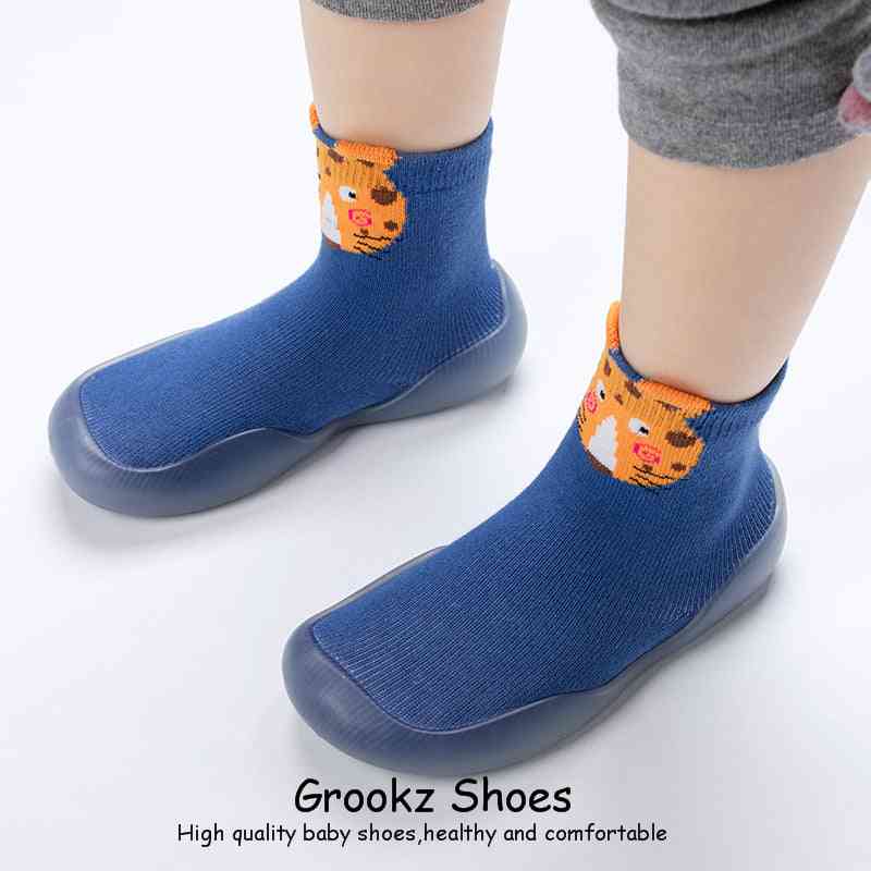 Tall Animal Sock Shoes - Blue Tiger