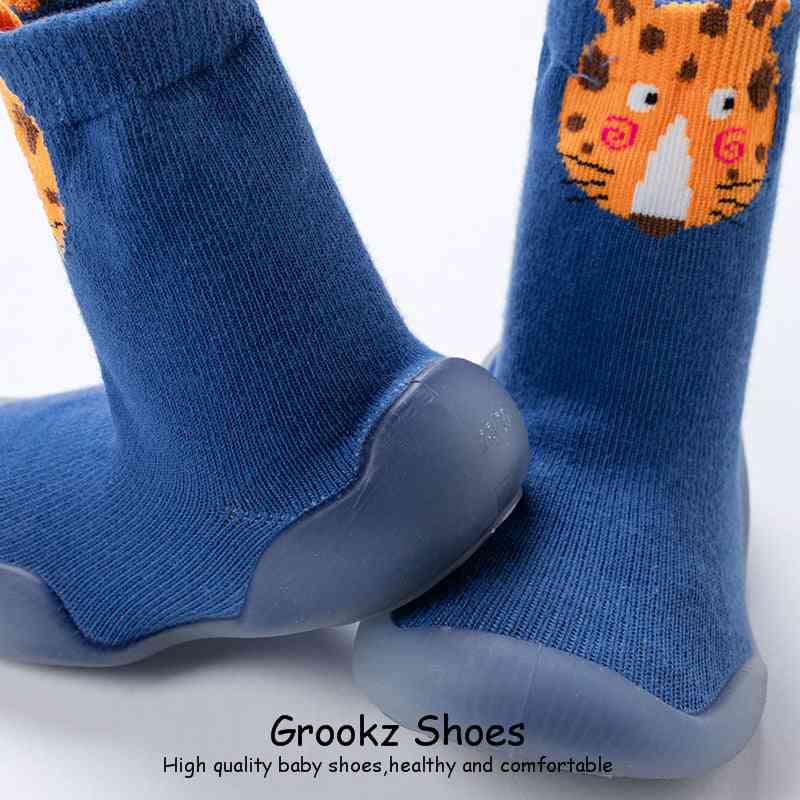 Tall Animal Sock Shoes - Blue Tiger
