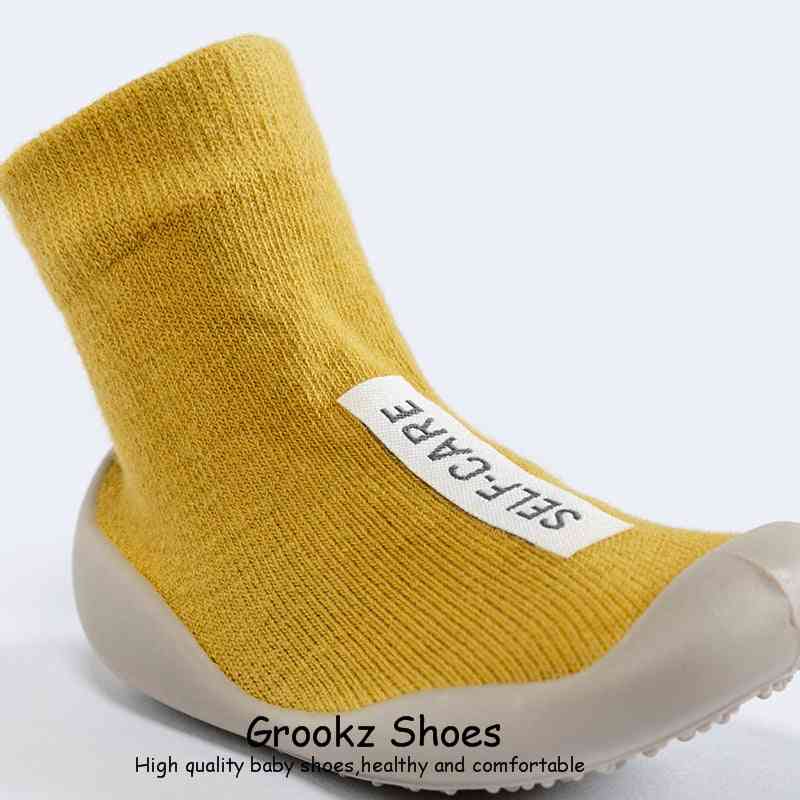 Premium Baby Sock Shoes - Yellow