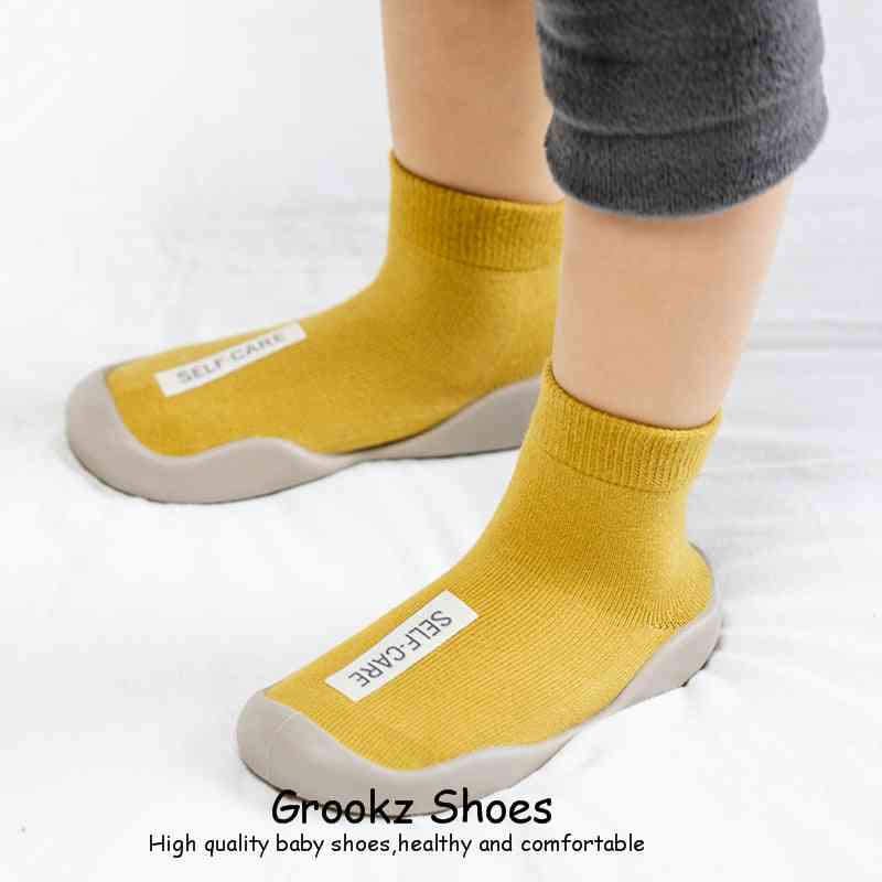 Premium Baby Sock Shoes - Yellow