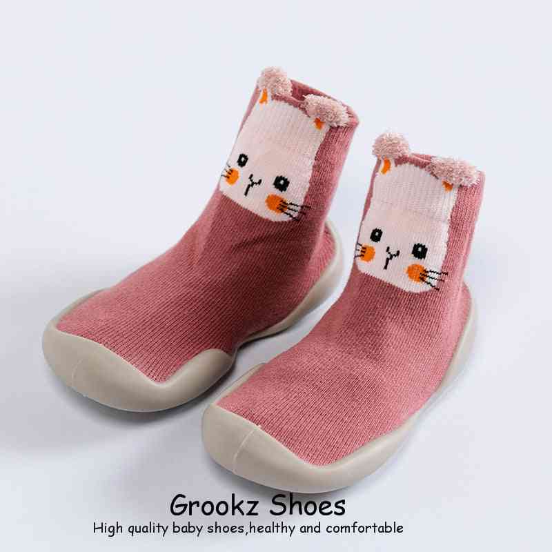 Premium Baby Sock Shoes - Pink Rabbit