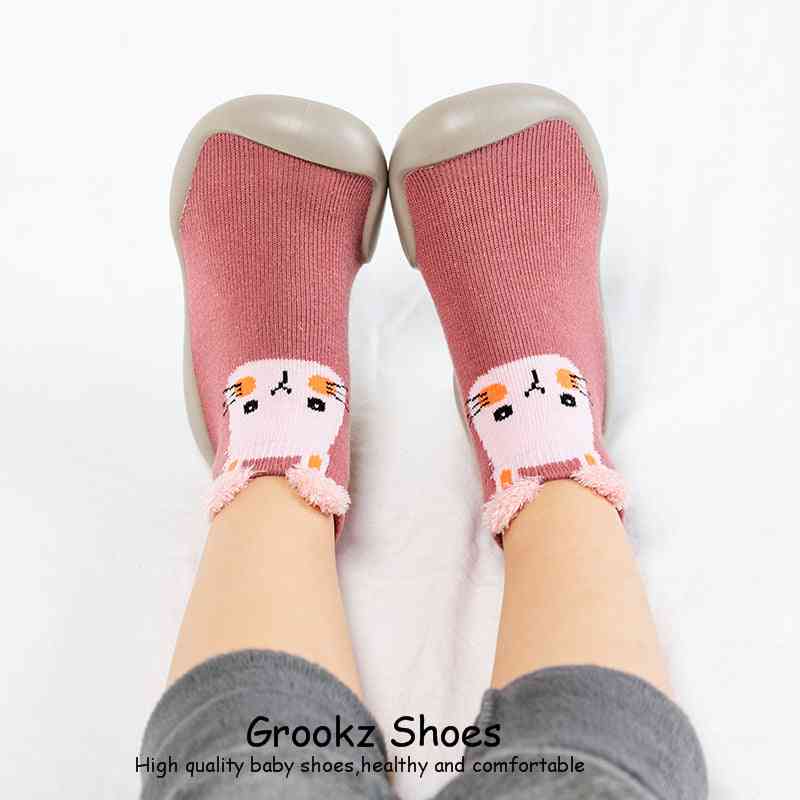 Premium Baby Sock Shoes - Pink Rabbit