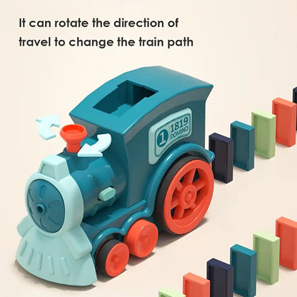 Dominoes Train Fun Automatic Placement Stand-up Electric Train Educational Children's Toy Car Kids Games Domino Train Toys - MEACAOFG