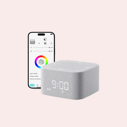 App Control White Noise Machine with Dimmable Clock