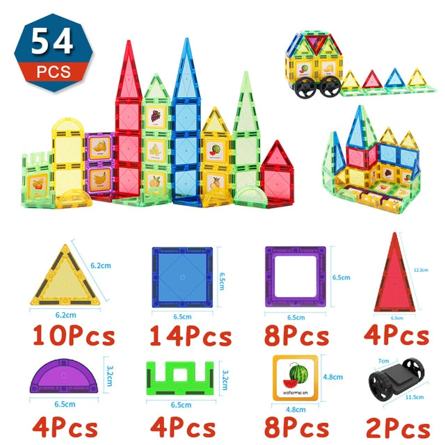 Magnetic Tiles Building Blocks, Magnet Toys for Kids