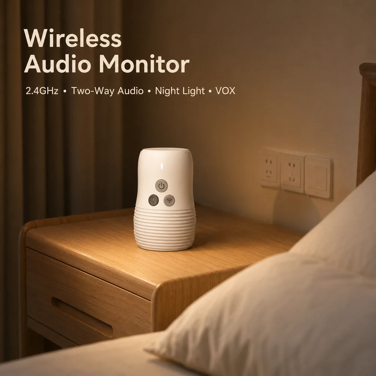 2.4GHz Wireless Digital Audio Baby Monitor