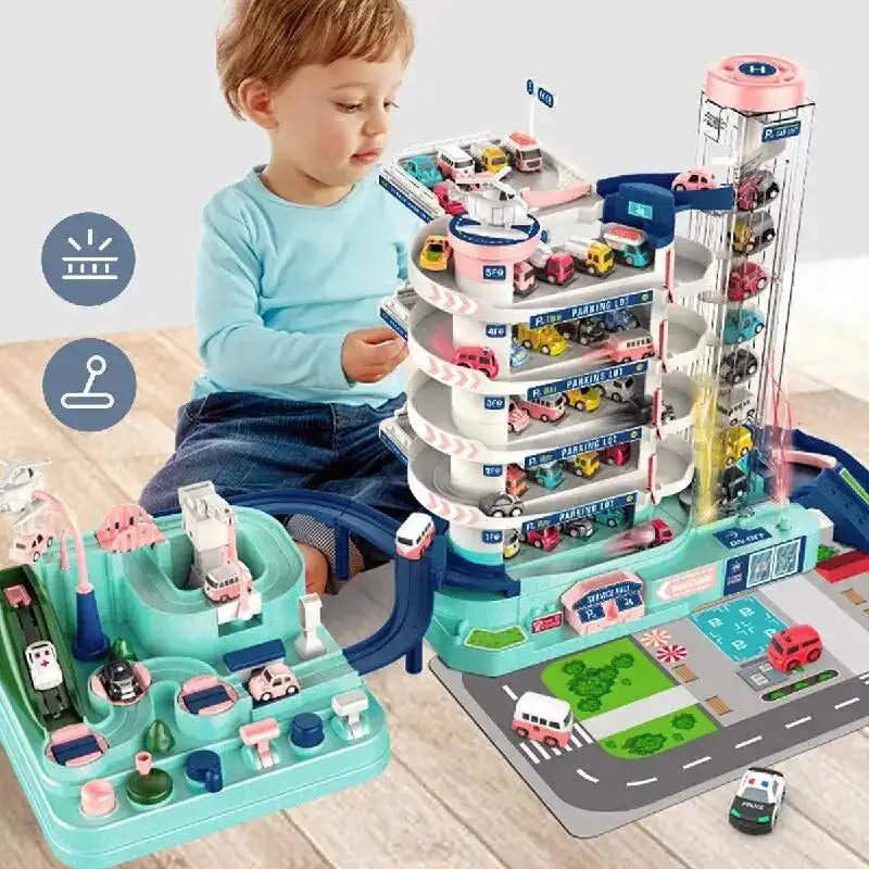 Garage Cars Toys Elevator _ Parking Cars Toy Elevator _ Rotating Parking Lot Toy - Car - MEACAOFG