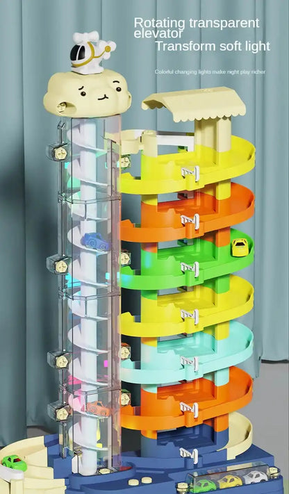 Garage Cars Toys Elevator _ Parking Cars Toy Elevator _ Rotating Parking Lot Toy - Car - MEACAOFG