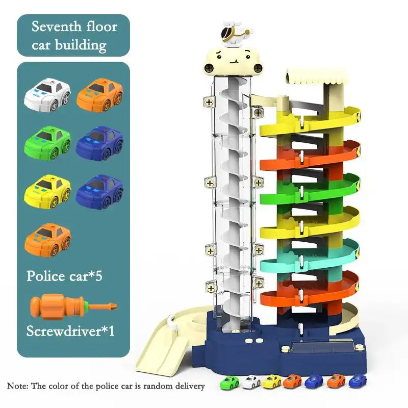 Garage Cars Toys Elevator _ Parking Cars Toy Elevator _ Rotating Parking Lot Toy - Car - MEACAOFG