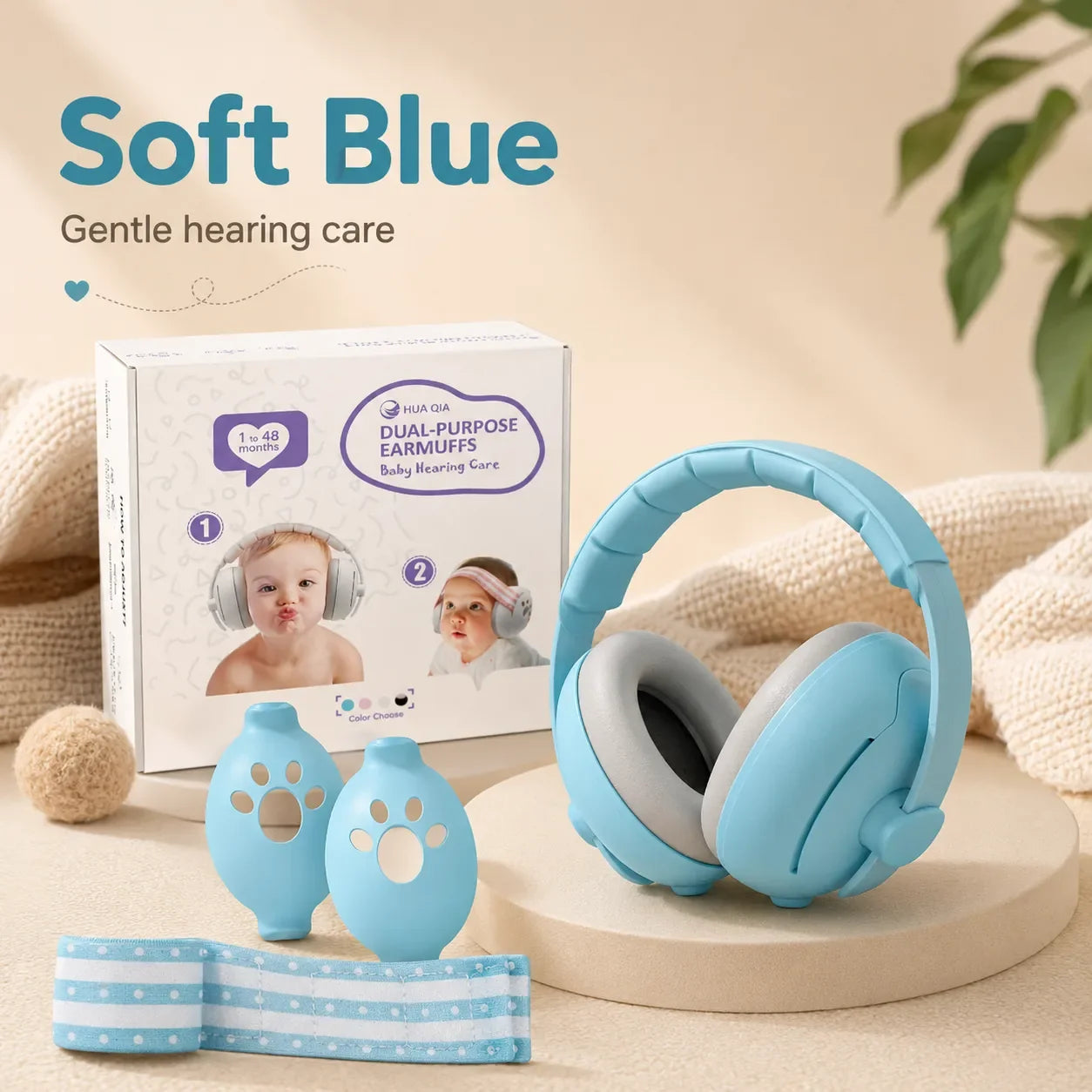 2-in-1 Baby Noise Canceling Headphones (1-48 Months)