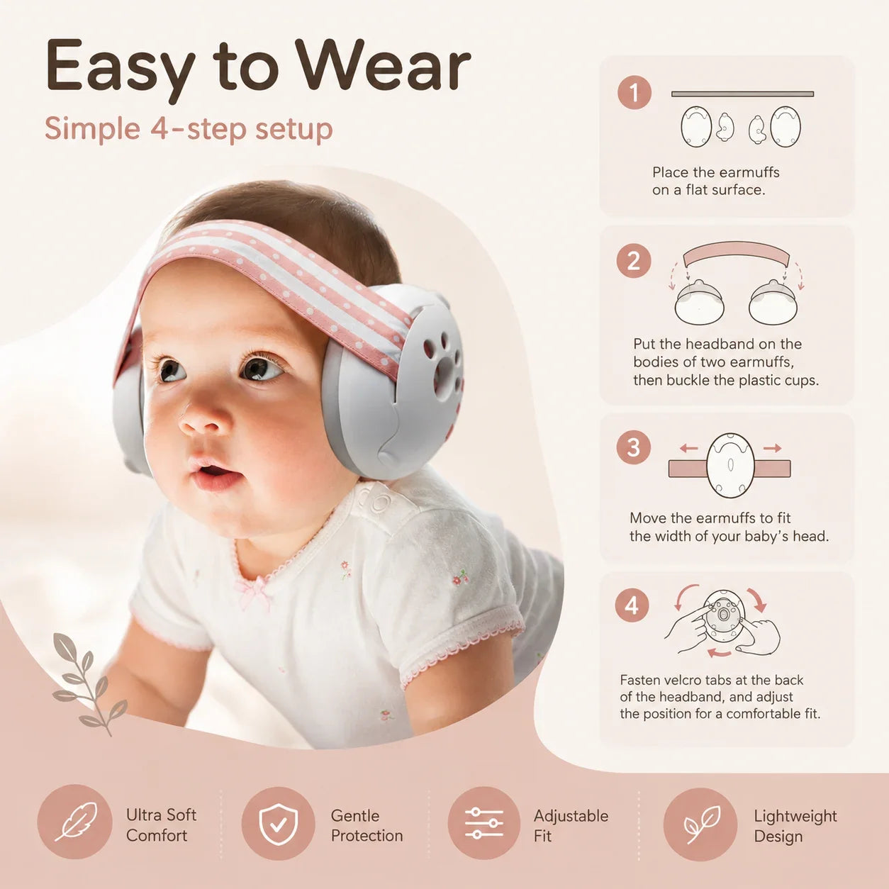 2-in-1 Baby Noise Canceling Headphones (1-48 Months)