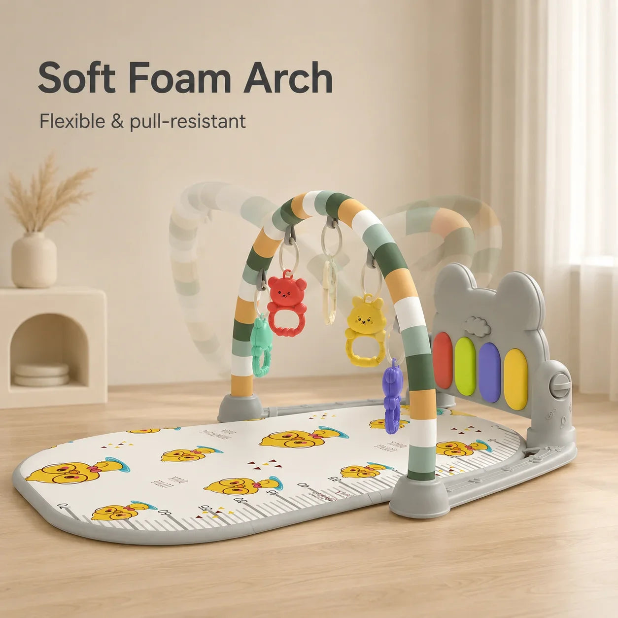 3-in-1 Baby Kick and Play Piano Gym Mat