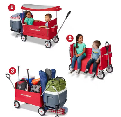 Baby Folding Wagon Stroller 3 in 1