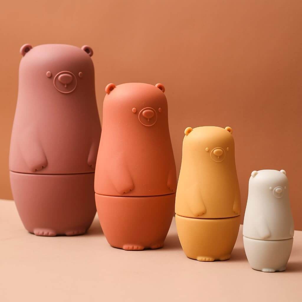 4 Piece Silicone Russian Bear Dolls
