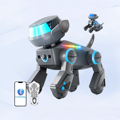 Smart Programmable Robot Dog with Bluetooth Control & LED Eyes