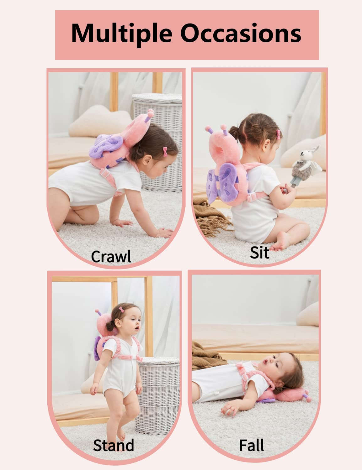 Toddler Baby Head Protection Cushion Backpack Wear