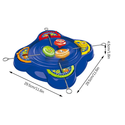 PANISHKA Battle Top with Launcher with Stadium Set, 4 Pcs Combat Burst Turbo Gyro Spinners and 4 Lau - MEACAOFG