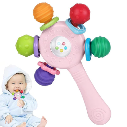 Food Quality Baby Rattle - Teething Ring - BPA - Free