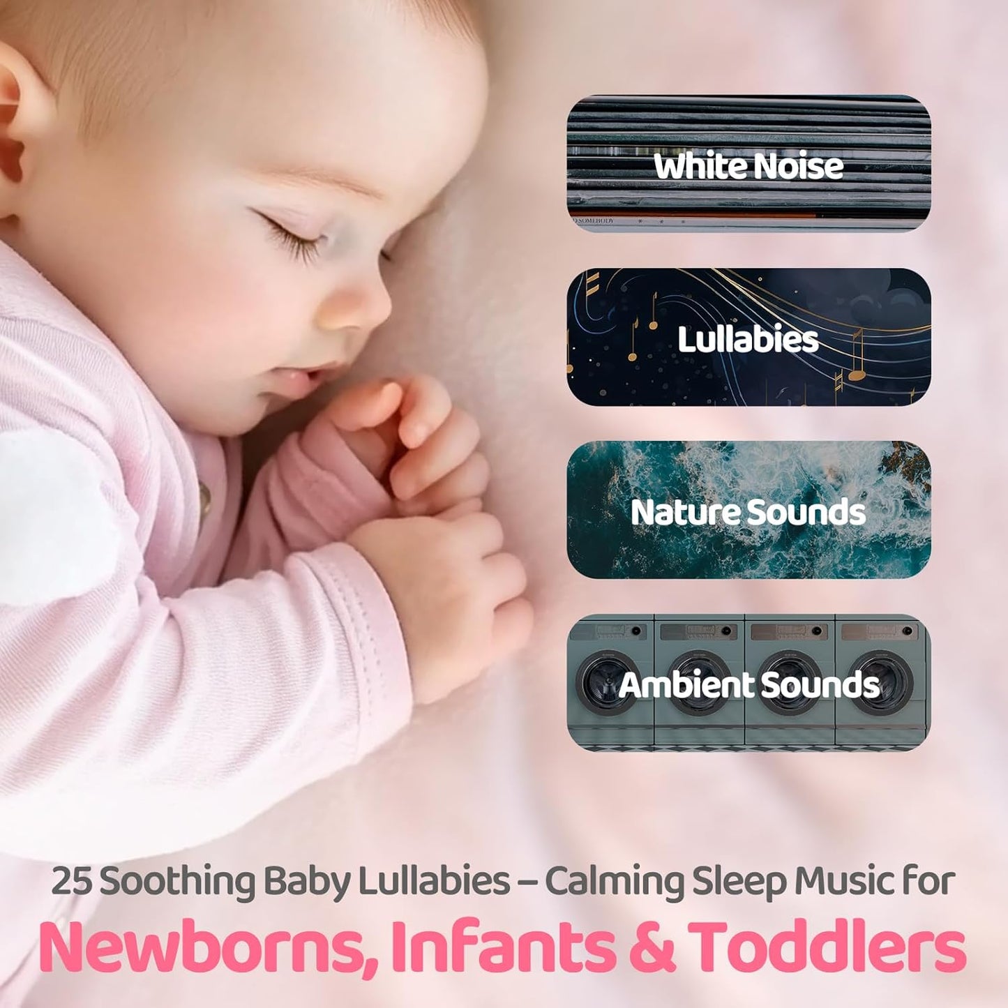 Baby Portable White Noise Machine-25 Soothing Sounds