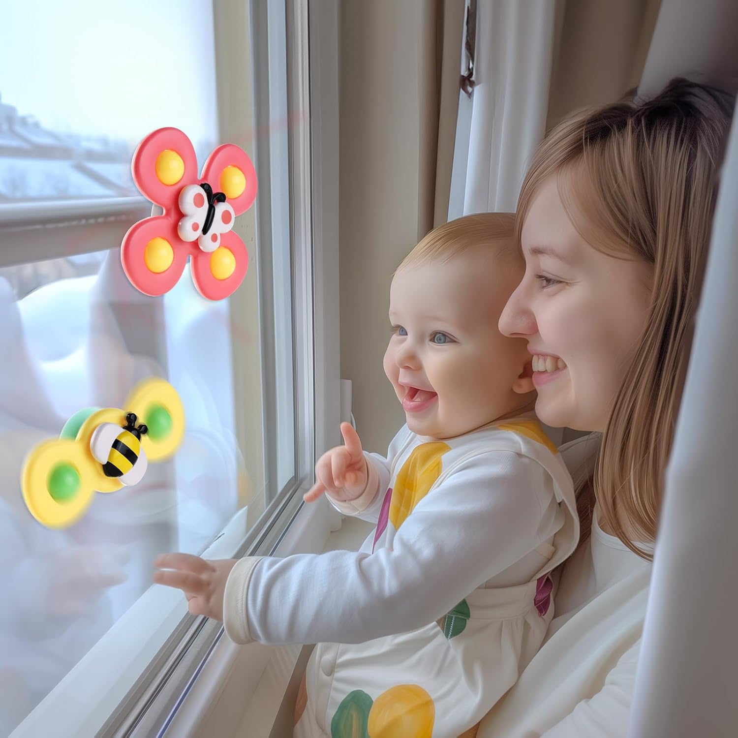 3PCS Suction Cup Spinner Toys
