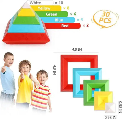 MEACAOFG Variety blocks pyramid stacking game toys Parent-child interaction children educational toys