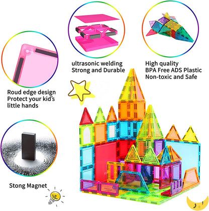 Magnetic Tiles Building Blocks, Magnet Toys for Kids