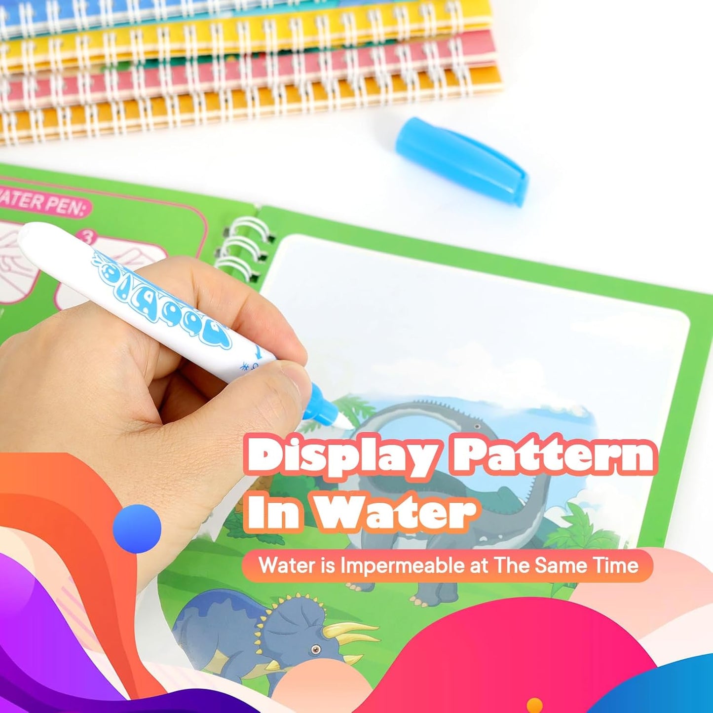 Reusable Water Coloring Book for Toddlers- 6 Pack