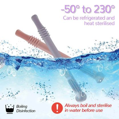 Hollow Teether Tube Chew Straw Sensory Toy