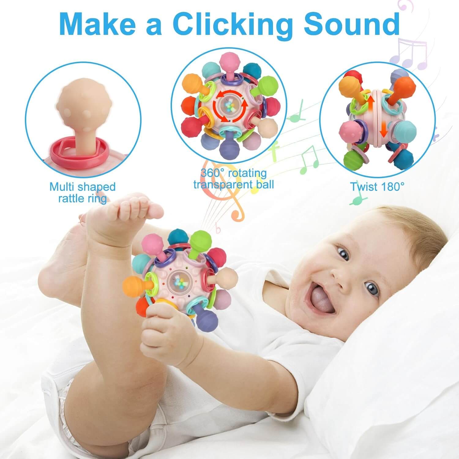 Baby Montessori Sensory Teether Toy