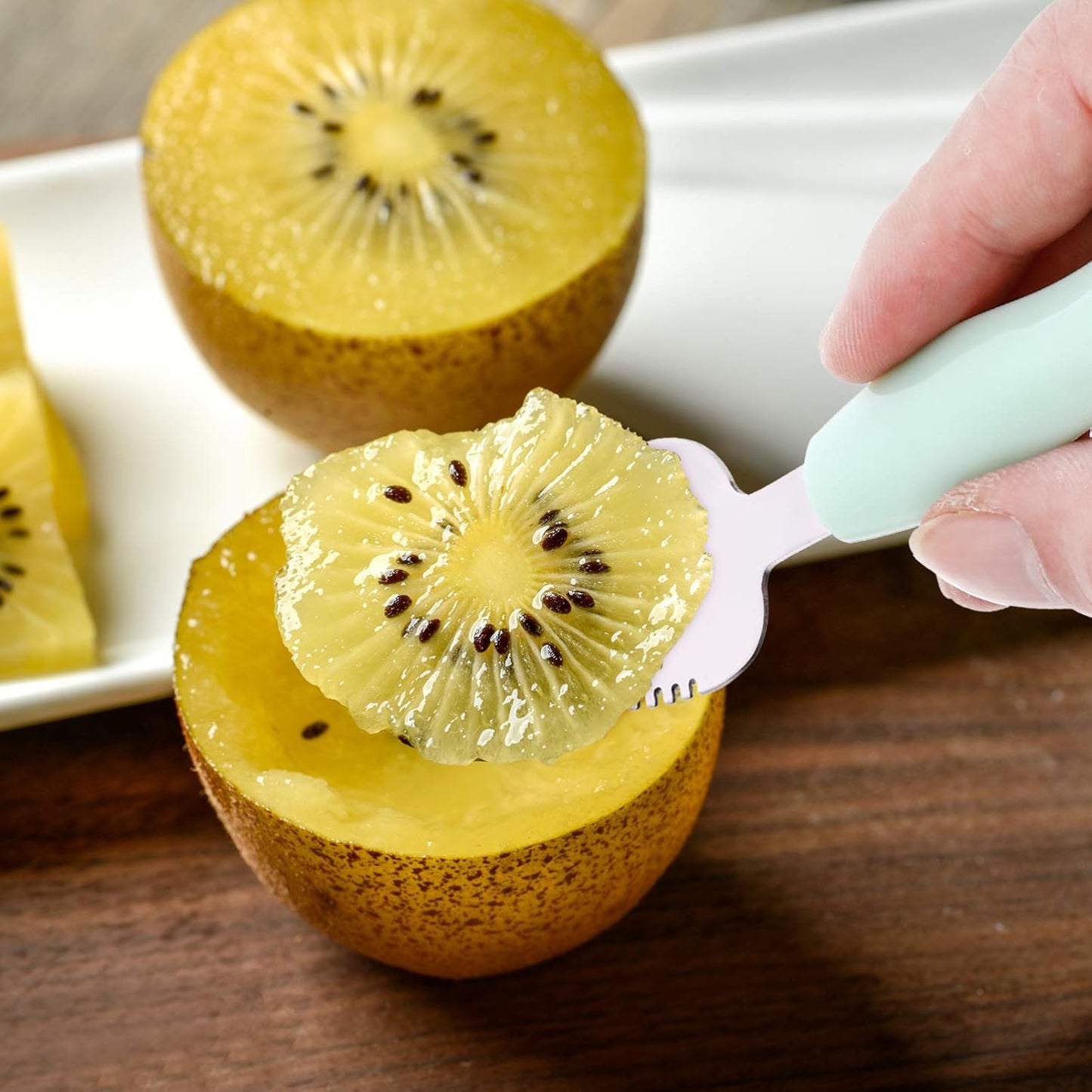 Food Scraper Silicone Feeding Double Head Fruit Puree Spoon