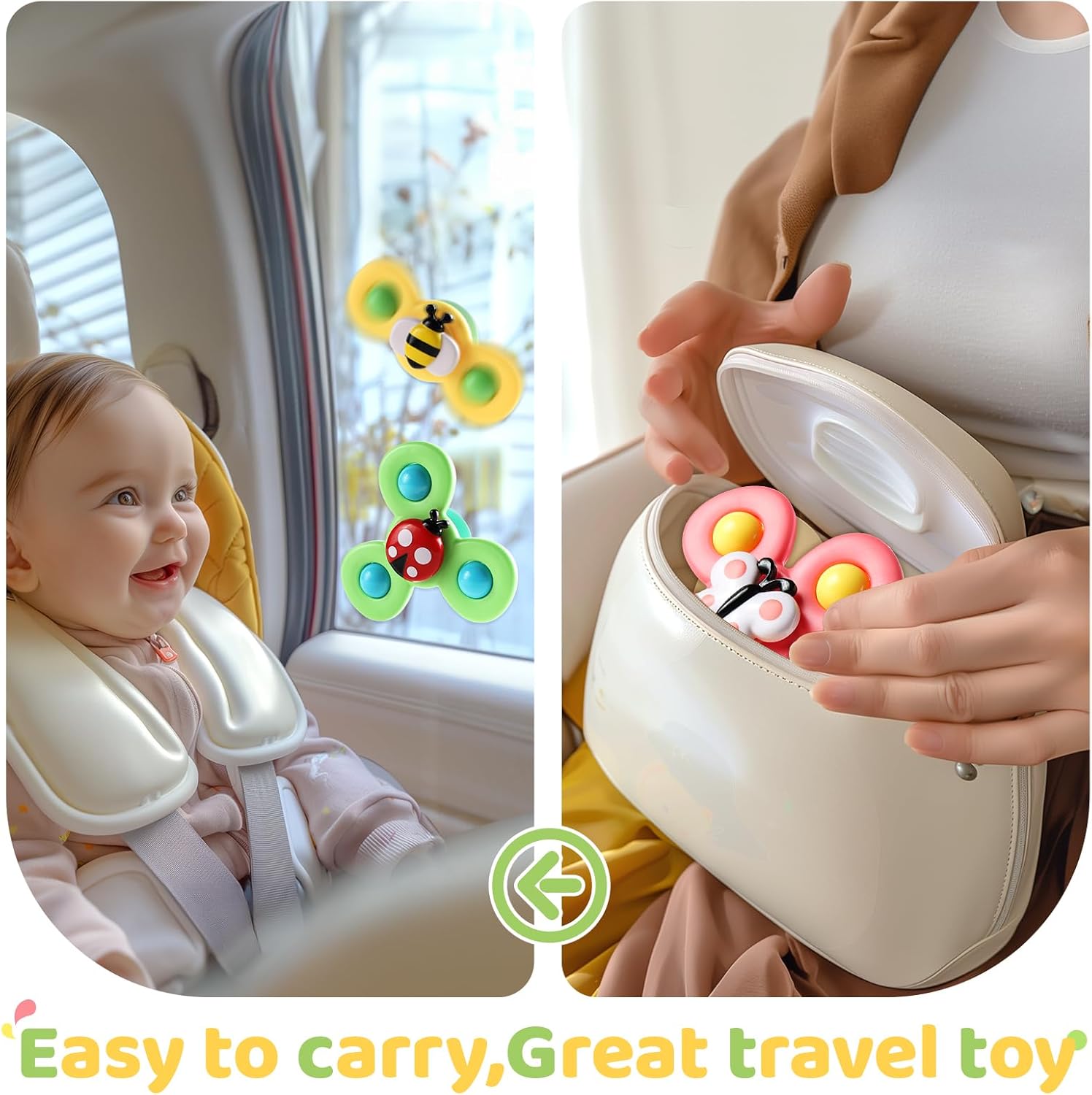 3PCS Suction Cup Spinner Toys
