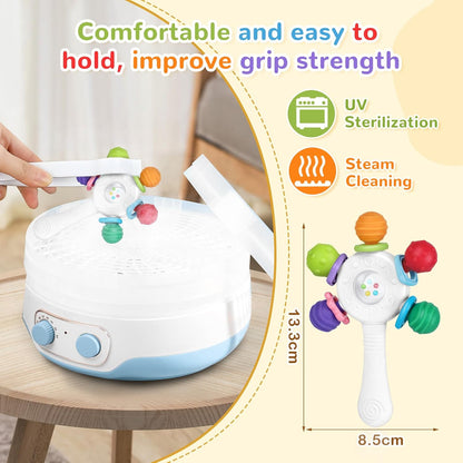 Food Quality Baby Rattle - Teething Ring - BPA - Free