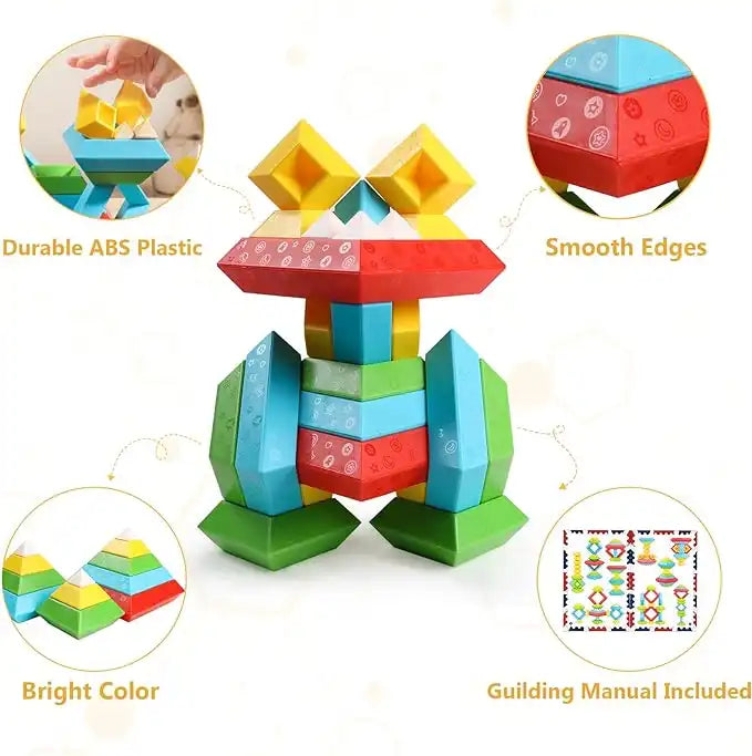 MEACAOFG Variety blocks pyramid stacking game toys Parent-child interaction children educational toys