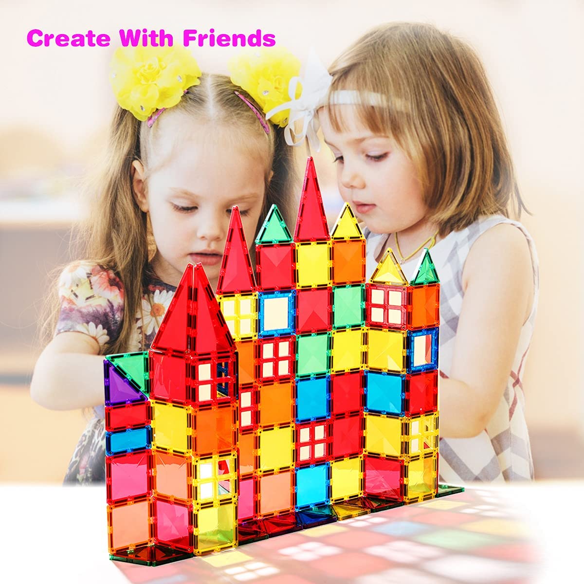 Magnetic Tiles Building Blocks, Magnet Toys for Kids – MEACAOFG