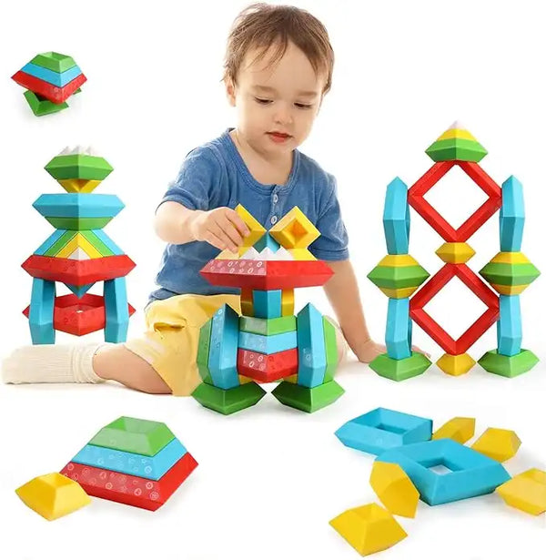 MEACAOFG Variety blocks pyramid stacking game toys Parent-child interaction children educational toys