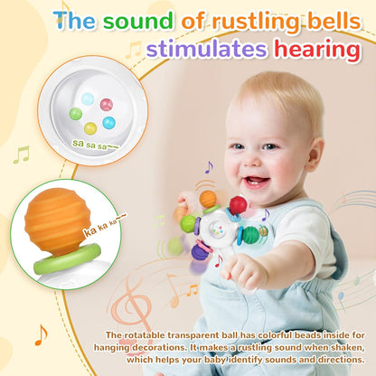 Food Quality Baby Rattle - Teething Ring - BPA - Free