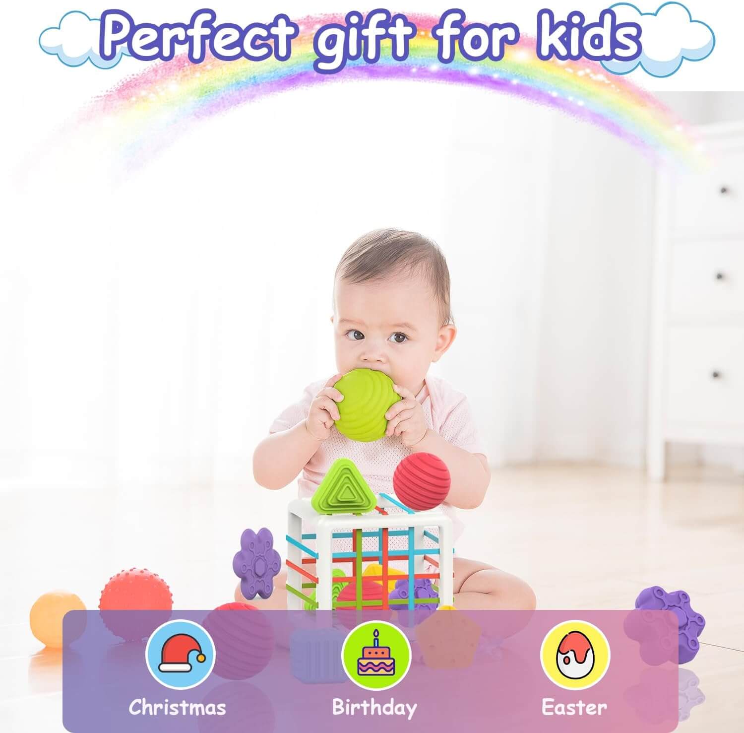 Toy 6 Pc Multi Sensory Shape