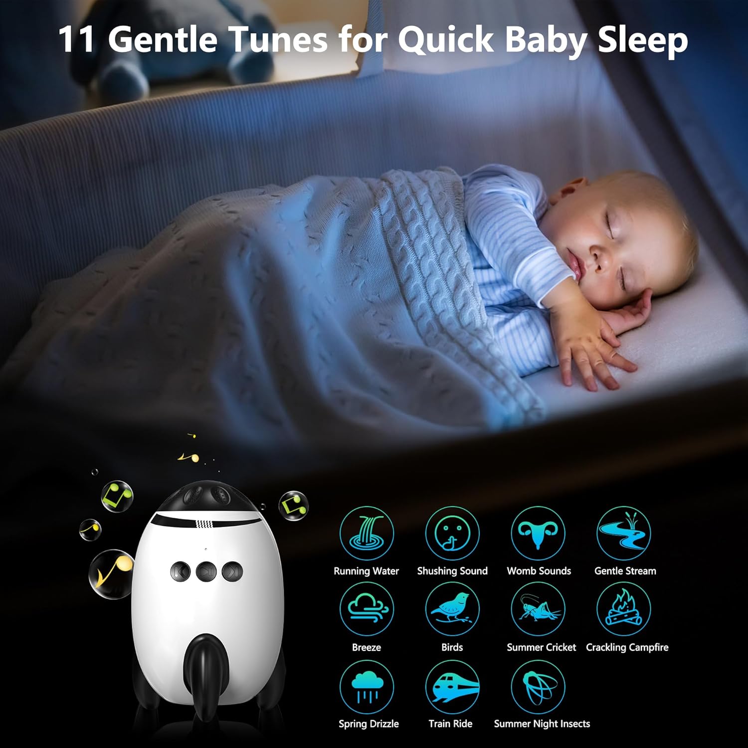 Baby Vibrating Soother Gently Rocks Any